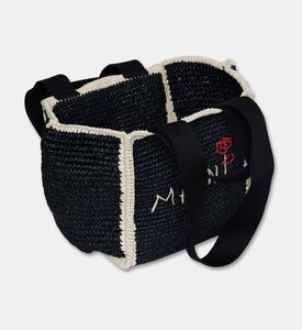 Marni Sillo Raffia-effect Shopper Bag, Black, Packshot View