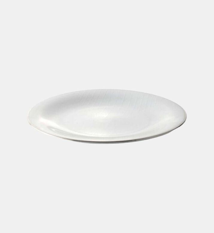 Chic Round White Dinner Plate - 28 Cm