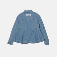 Peplum Hem Denim Jacket