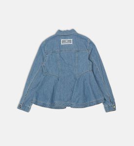 La Mia Bambina Peplum Hem Denim Jacket, Packshot View La Mia Bambina Peplum Hem Denim Jacket, Packshot View