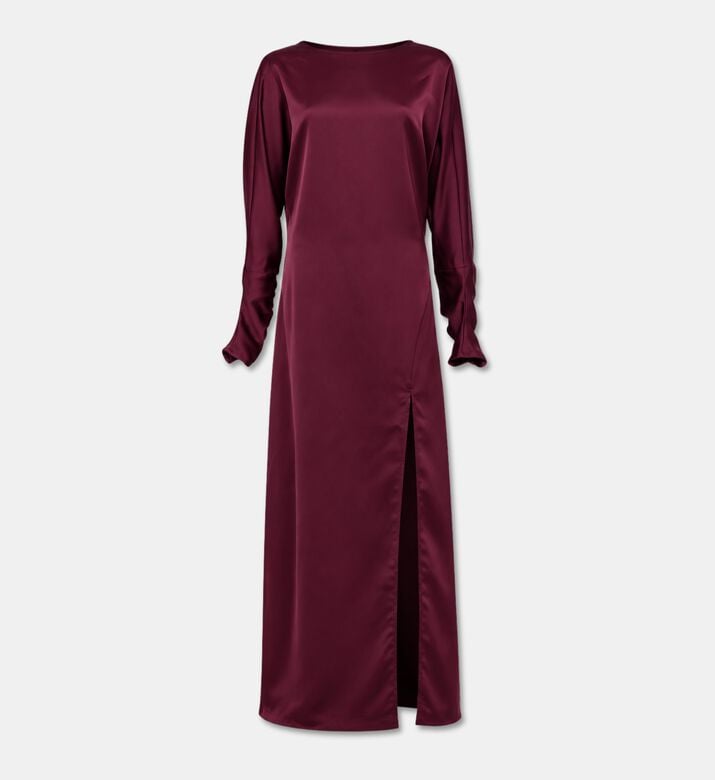 Gaelle Dress Long, Red-wine, 42, Packshot View
