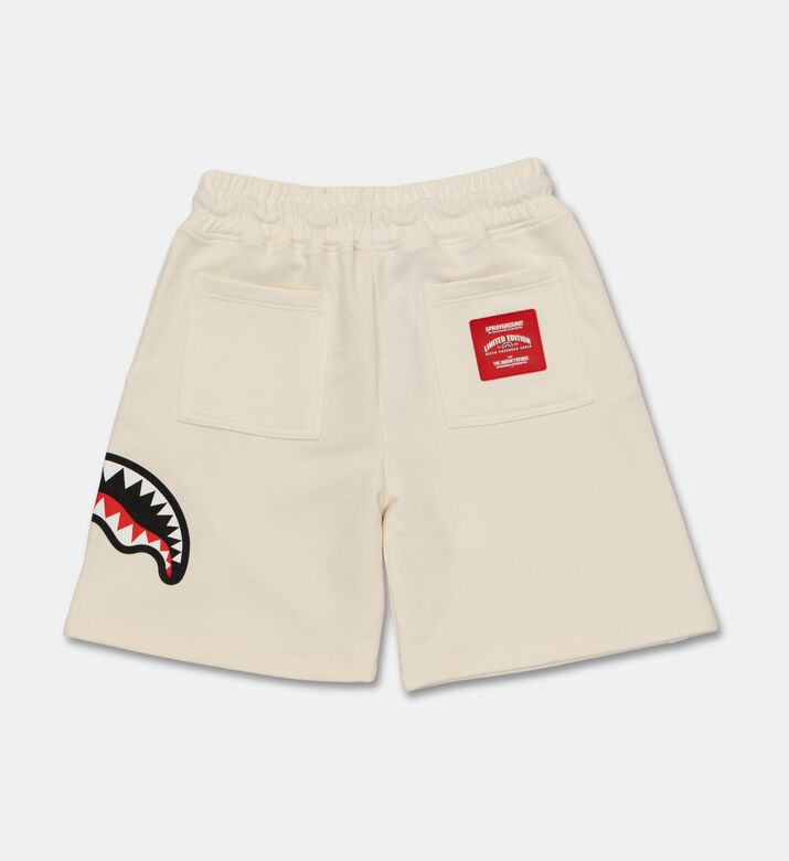 Sprayground Graphic Shark Jersey Shorts, Ivory, 16y, Packshot View