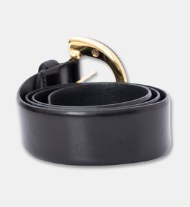 Luisa Spagnoli Ducenta Textured Leather Round Buckle Belt, Packshot View