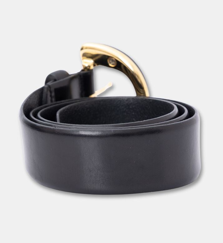 Luisa Spagnoli Ducenta Textured Leather Round Buckle Belt, Packshot View