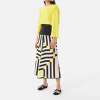 Geometric-print Flared Skirt