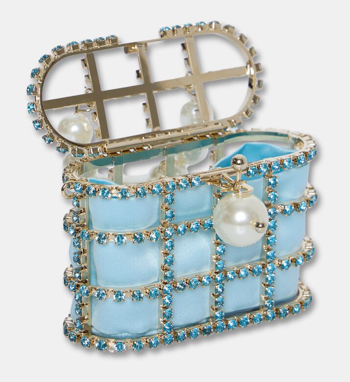 Rosantica Holli Pocket Crystal-embellished Charm, Light-blue, Packshot View