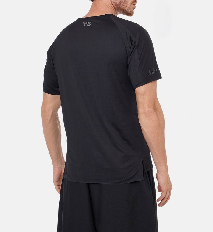 Y-3 Neckline Trim Textured T-shirt, Model View
