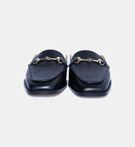 Kais Flat Heel Half Leather Mules