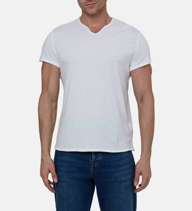 Monastir Henley-neck Cotton T-shirt