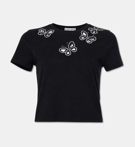 Alice + Olivia Embellished Crewneck T-shirt, Packshot View