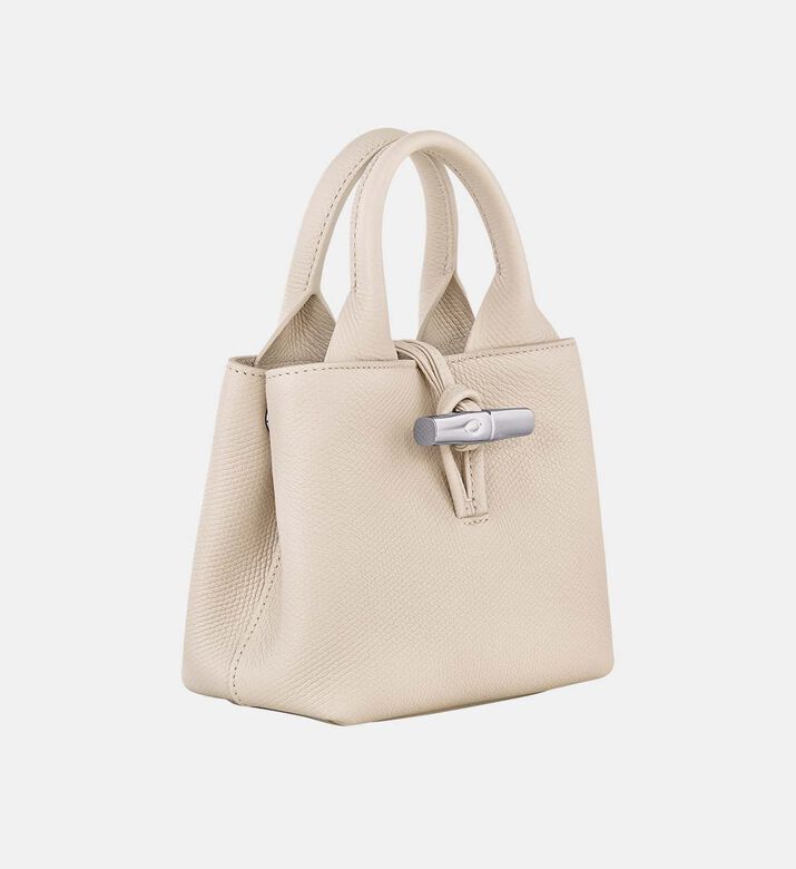 حقيبة يد صغيرة للغاية جلد مطرزة بشعار