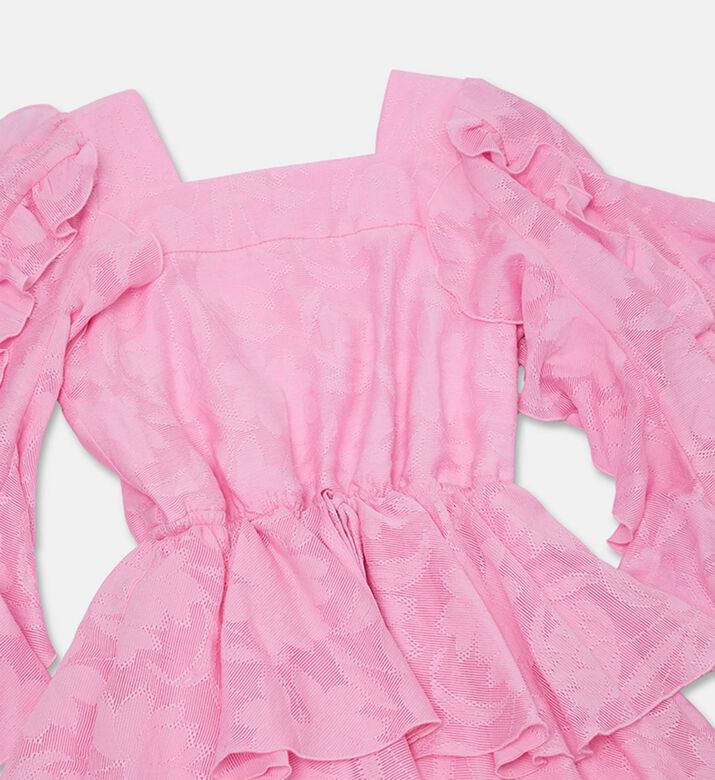 Poca and Poca Ruffle Long-sleeve Flared Dress, Packshot View