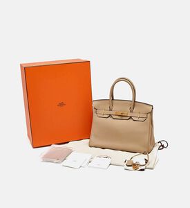 حقيبة بيركين 30 هرميس بلون ترينش بجلد توغو بتفاصيل بلون ذهبي مملوكة مس