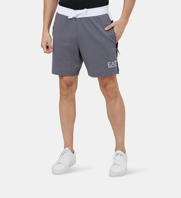Cotton Drawstring Waist Logo Shorts