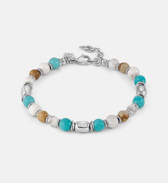 Stainless Steel Stone Beads Bracelet