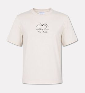 Maison Labiche Cotton Line-art Heart T-shirt, Packshot View
