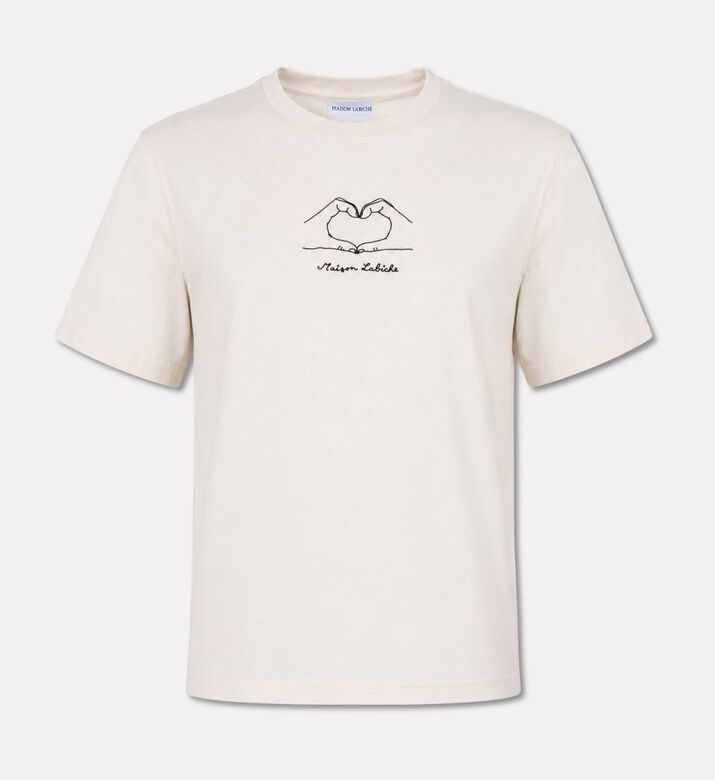 Maison Labiche Cotton Line-art Heart T-shirt, Packshot View