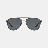 Stripe Design Pilot Frame Dark Sunglasses 58