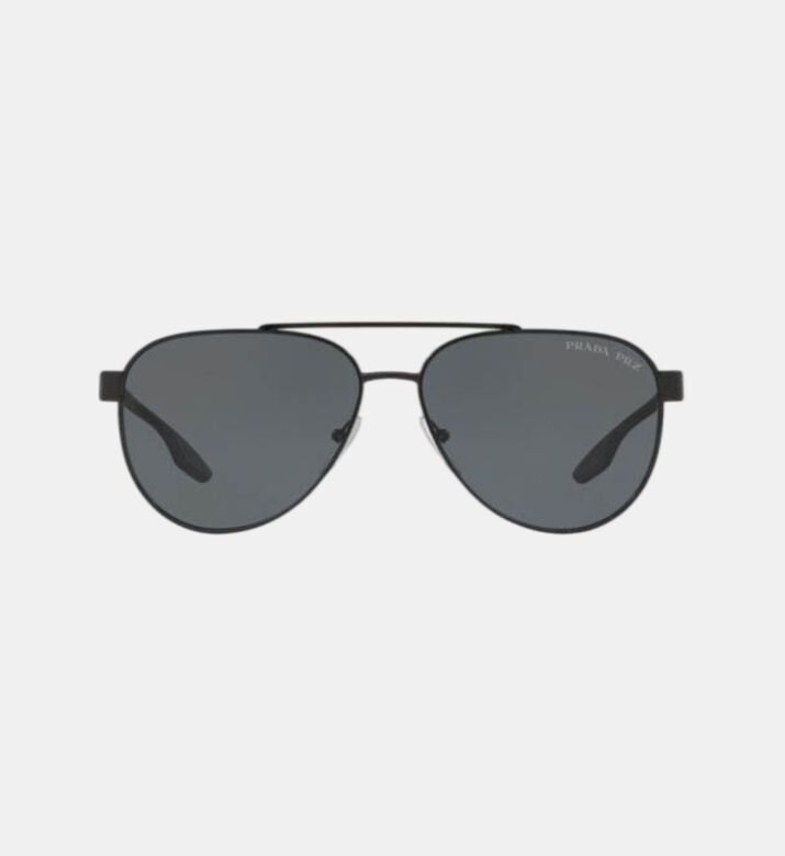 Stripe Design Pilot Frame Dark Sunglasses 58