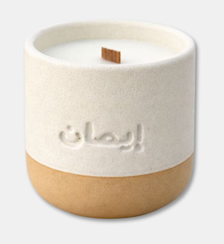 Tohfa Luxe Faith Handmade Ceramic Single Candle, Packshot View