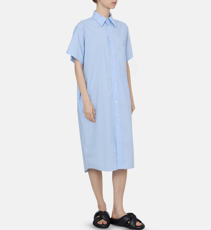 Classic Collar Plain Maxi Dress