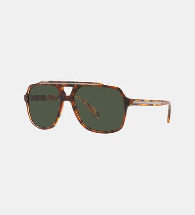 Tortoiseshell Pilot Shape Sunglasses 60