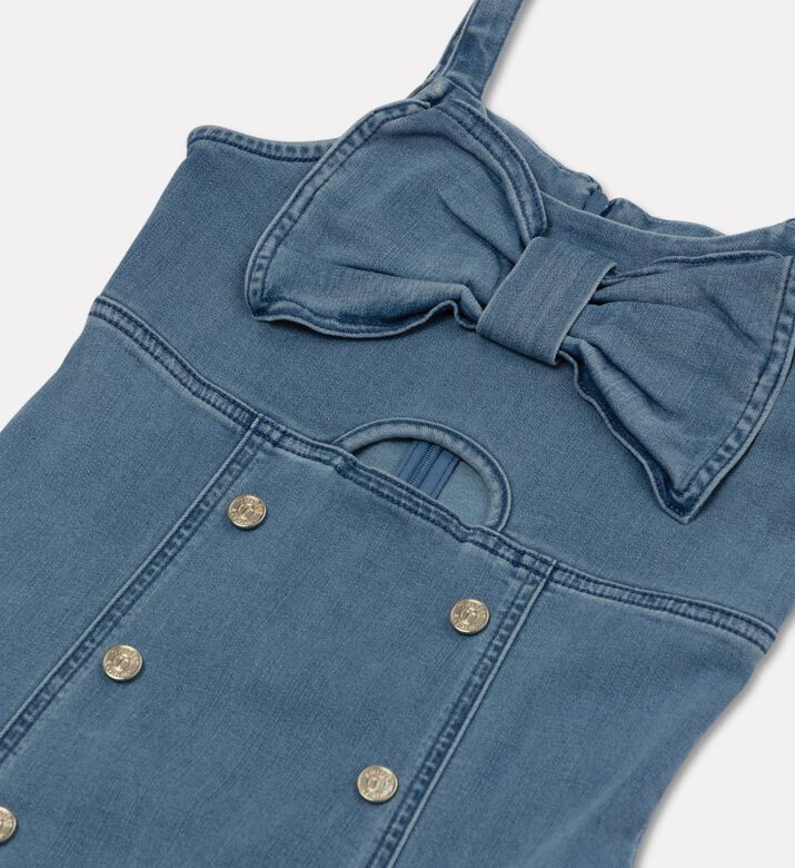 Twinset Denim Bow-accent Cut-out Dress, Packshot View