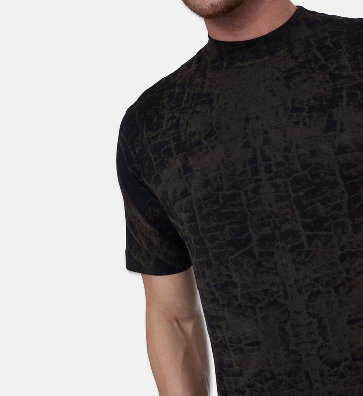 Etudes Embroidered Logo Acid-wash T-shirt, Model View