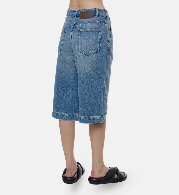 Francis Wide-leg Denim Bermuda Shorts