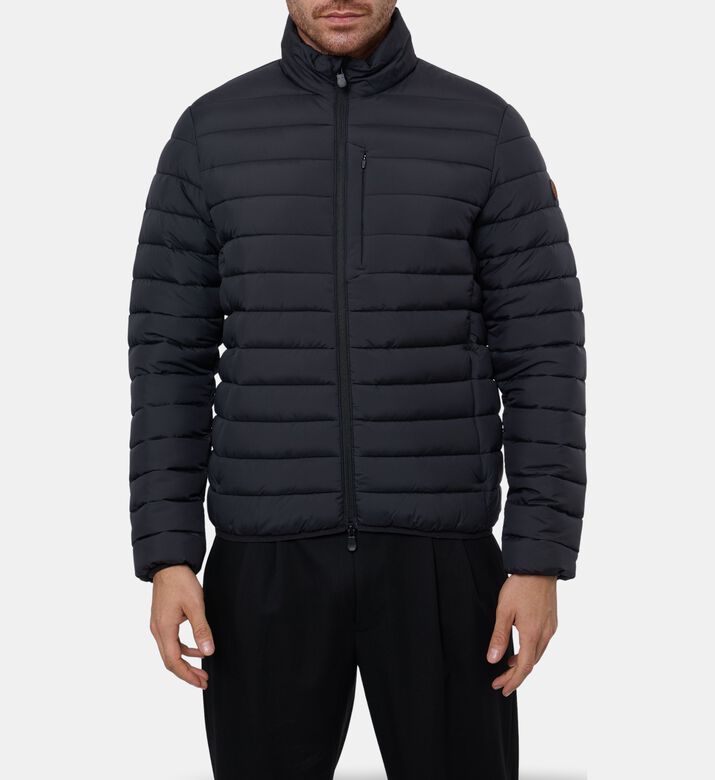 Save the Duck Puffy High Neck Long-sleeve Jacket, Black, Xl, Model View