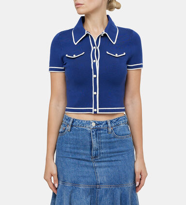 Marlena Button-up Fitted Polo