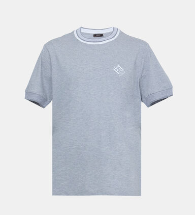 Cotton Contrasting Ribbed Trim T-shirt