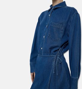 Samsoe Sasky Mini Denim Shirt Dress, Model View