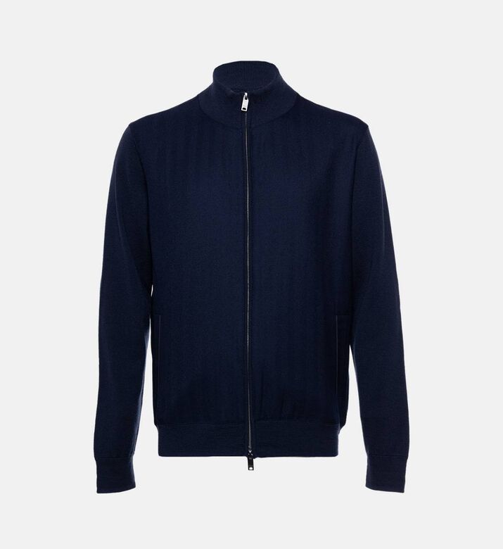 Hackett London Zip Fastening Long-sleeve Sweater, Packshot View