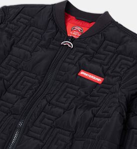 Textured Pattern Bomber Jacket