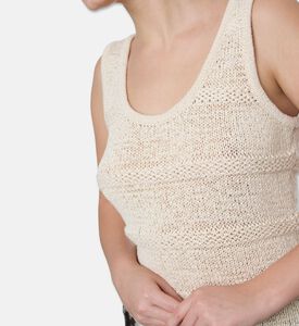 Samsoe Sanettie Patterned Slim-fit Tank Top, Model View