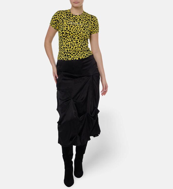 Coperni Leopard-print Rhinestone-embellished T-shirt, Model View