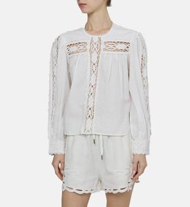 بلوزة فالميرا بمزيج قطن وكتان