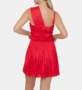 Roselie Pleated Satin Mini Dress Roselie Pleated Satin Mini Dress