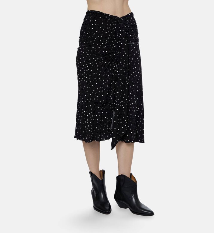 Isabel Marant Ruched Printed Midi Skirt, Model View