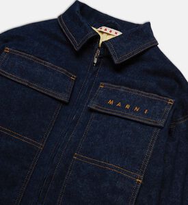 جاكيت جينز بسحاب كامل