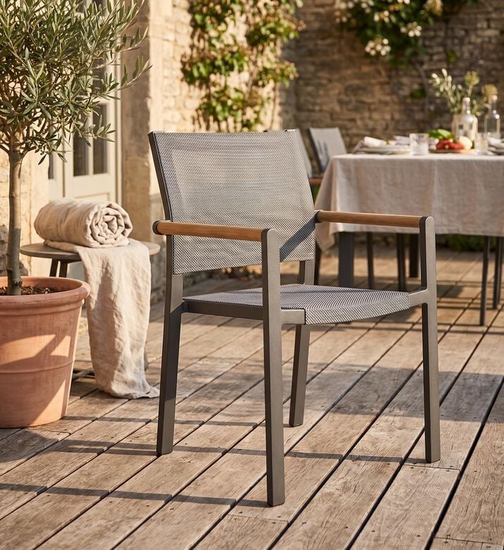 Lifestyle Garden Amber Textile Stacking Armchair, Packshot View