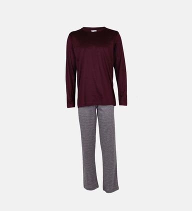 Cotton Round-neck Long Pajama Set