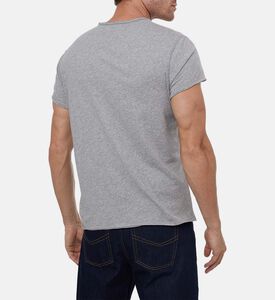 Zadig et Voltaire Monastir Henley-neck Cotton T-shirt, Grey, S, Model View