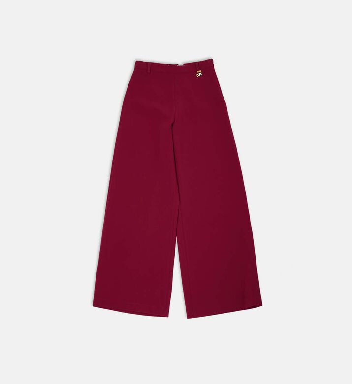 Side Zip Closure Wide-leg Pants