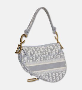 Dior Preowned Dior Saddle Oblique Embroidered Canvas Shoulder Bag, Packshot View