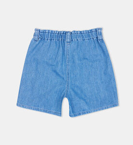 Girl Paperbag Herringbone Shorts