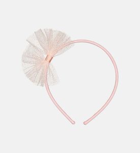 طوق شعر مزين بتوتو بشكل عقدة لامعة