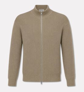 Closed Zip-through High-collar Cardigan, Packshot View