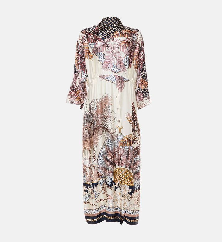 Printed Button-down Dress